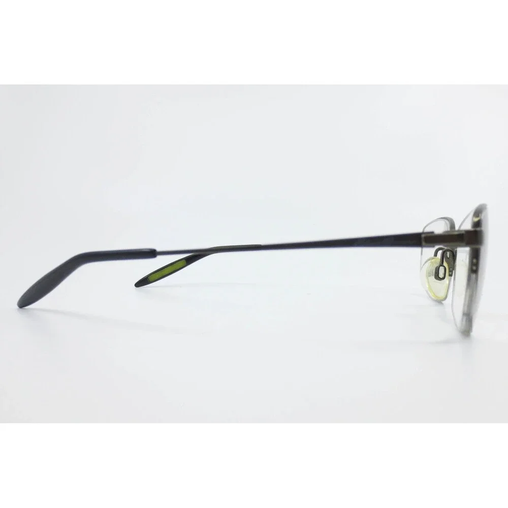 Eddie Bauer EB32045 KH Gunmetal Khaki Semi Rimless Rectangular Eyeglass Frames